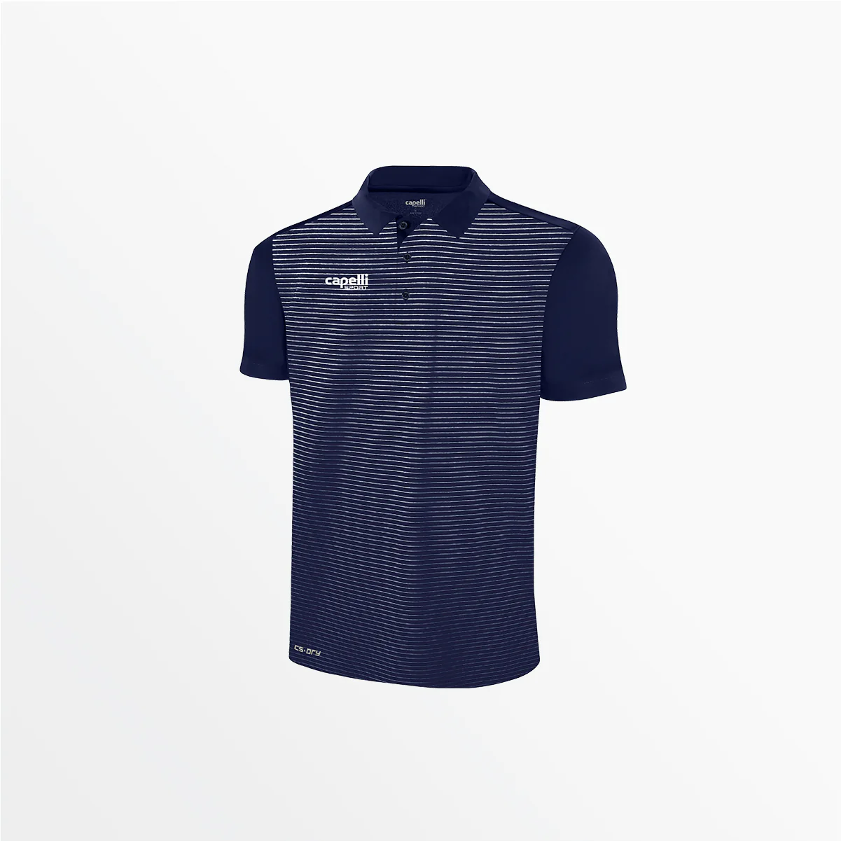 MEN'S CLASSIC SMALL STRIPE POLY POLO