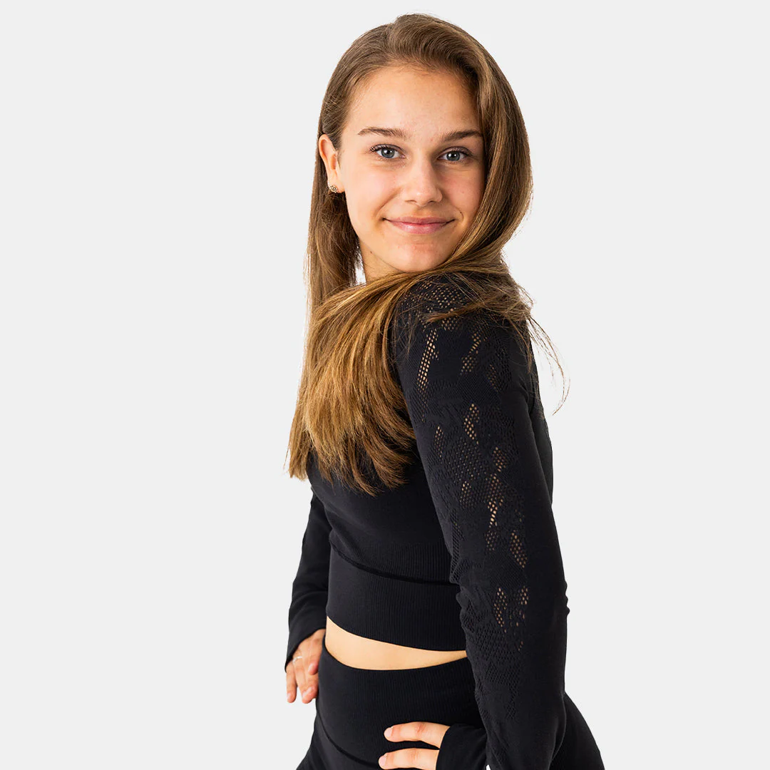 MTV WOMEN'S SPORTY LONG SLEEVE CROP - Image 3