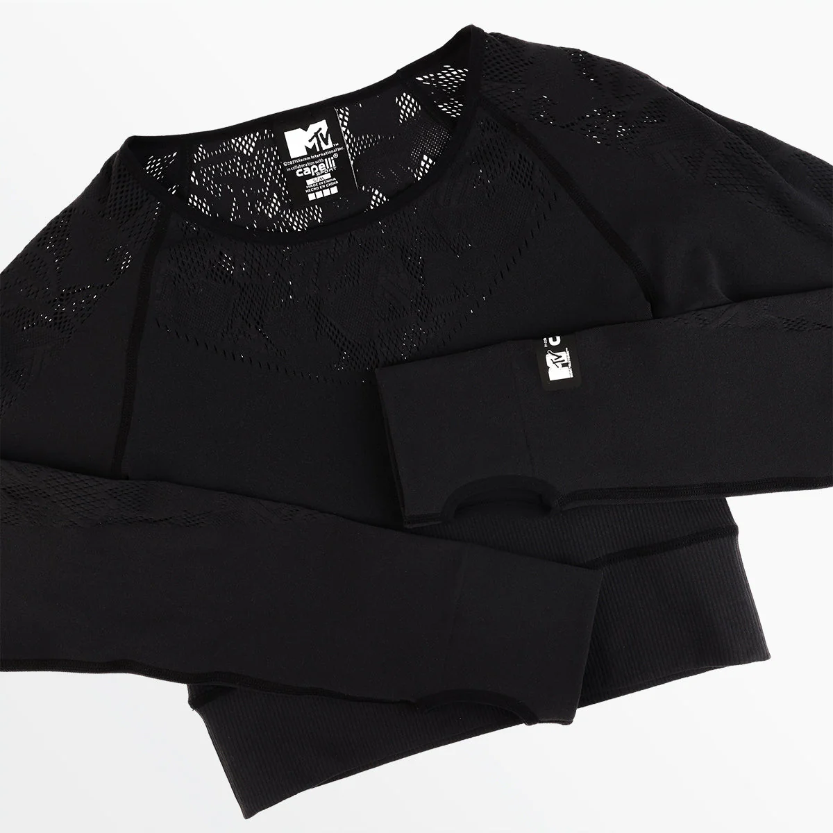 MTV WOMEN'S SPORTY LONG SLEEVE CROP - Image 5
