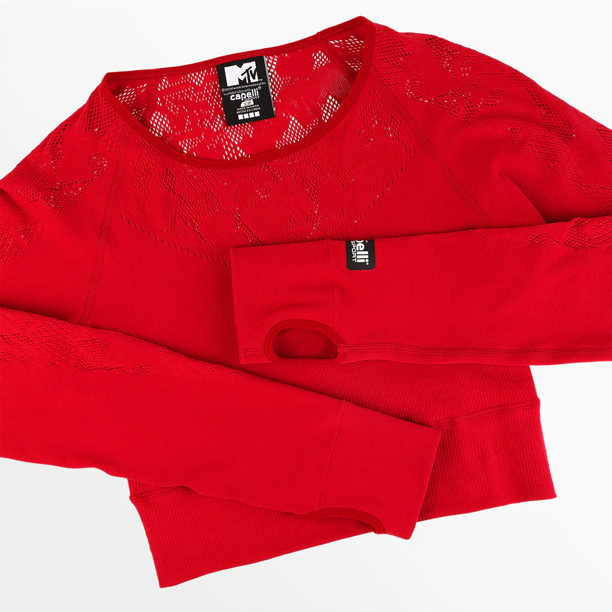 MTV WOMEN'S SPORTY LONG SLEEVE CROP - Image 5