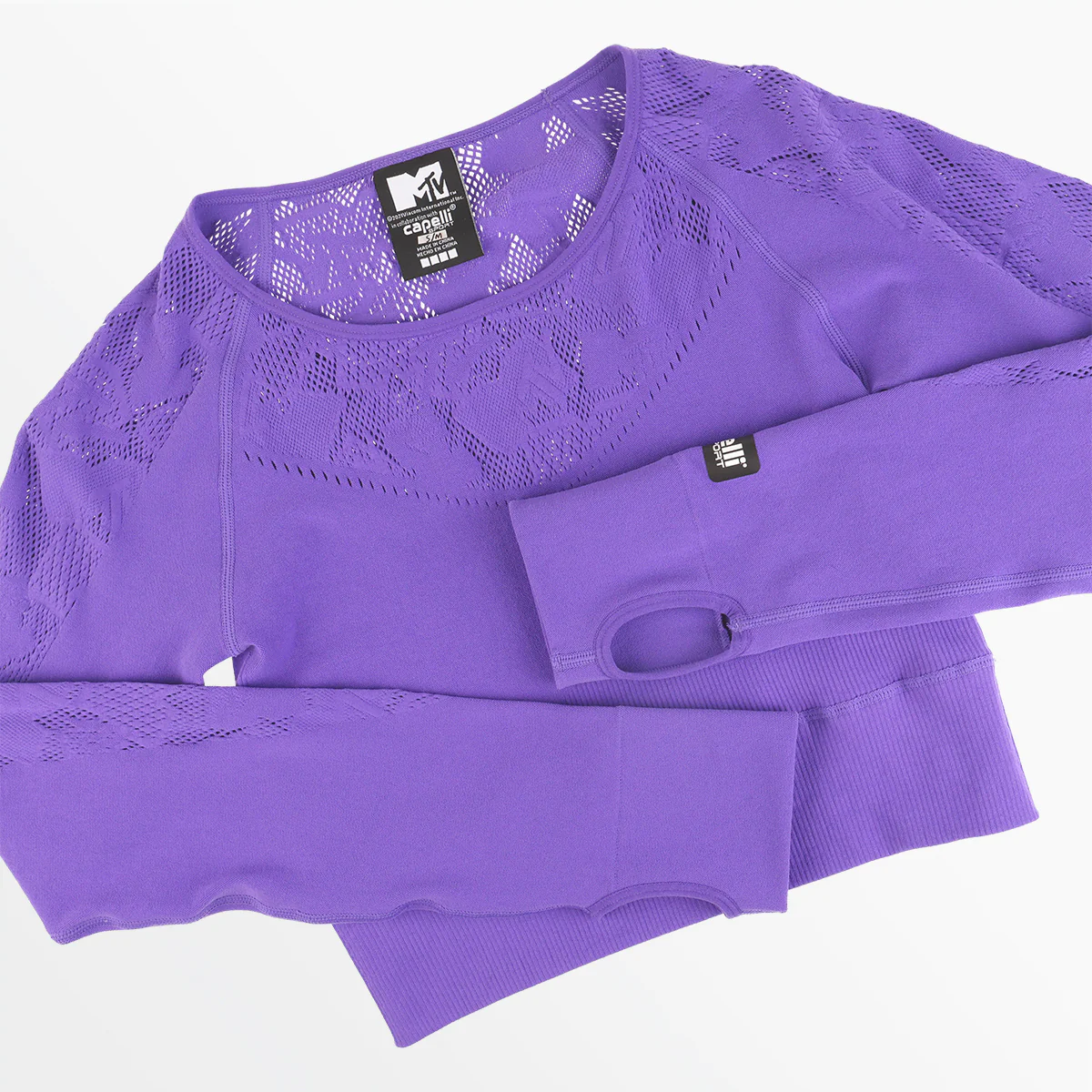 MTV WOMEN'S SPORTY LONG SLEEVE CROP - Image 5