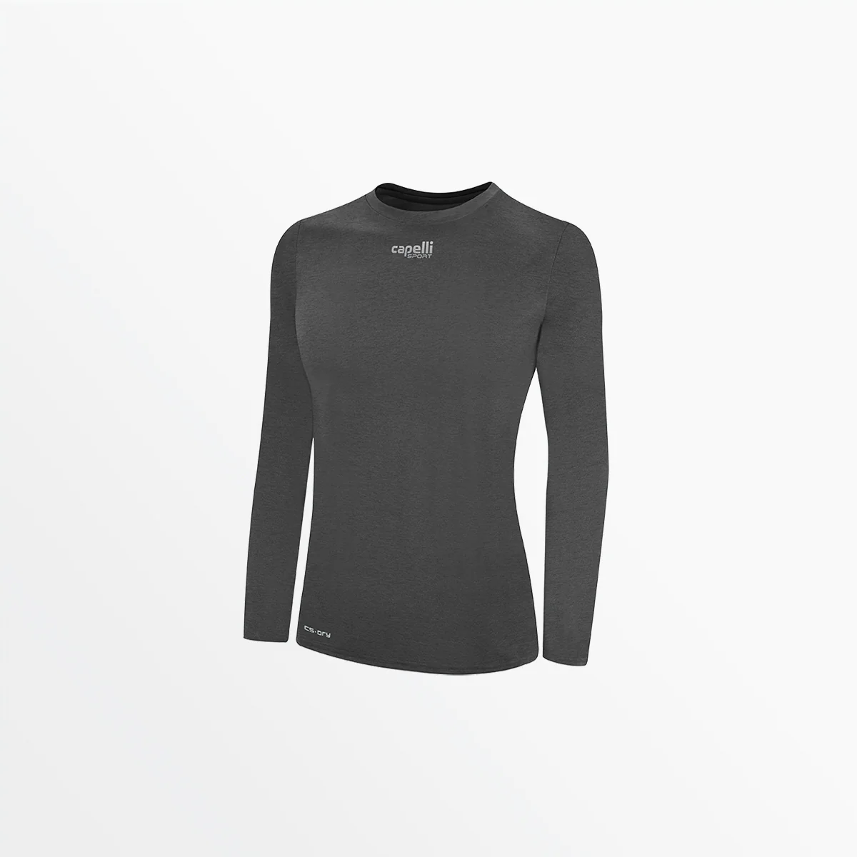 WOMEN'S BASICS CREW NECK LONG SLEEVE POLY TEE - Image 3