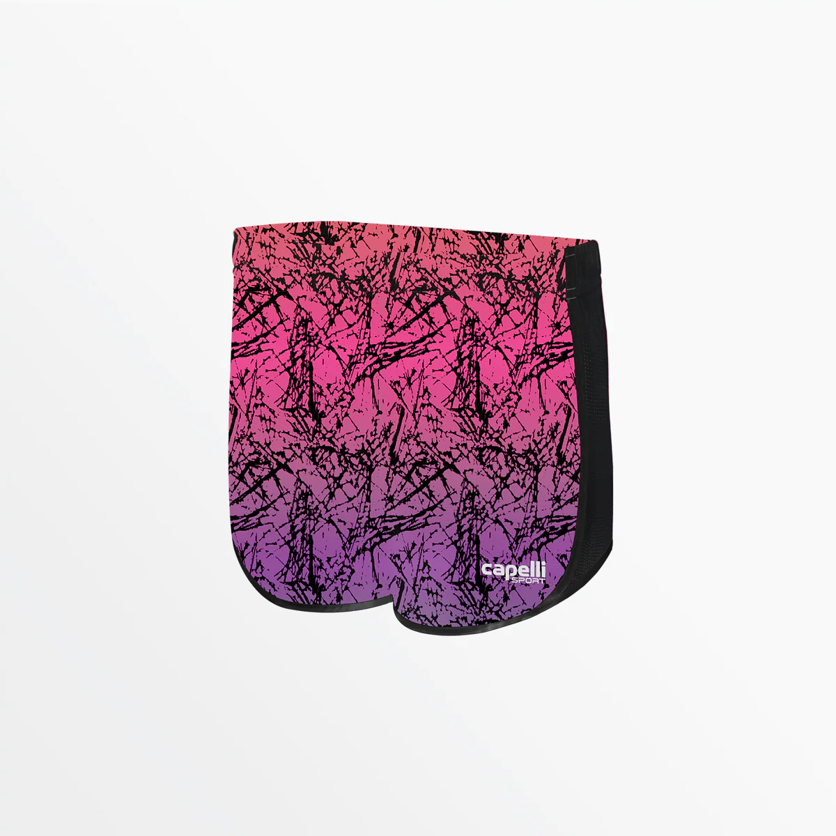 WOMEN'S DISTRESSED OMBRE 2-TONE RUNNING SHORTS