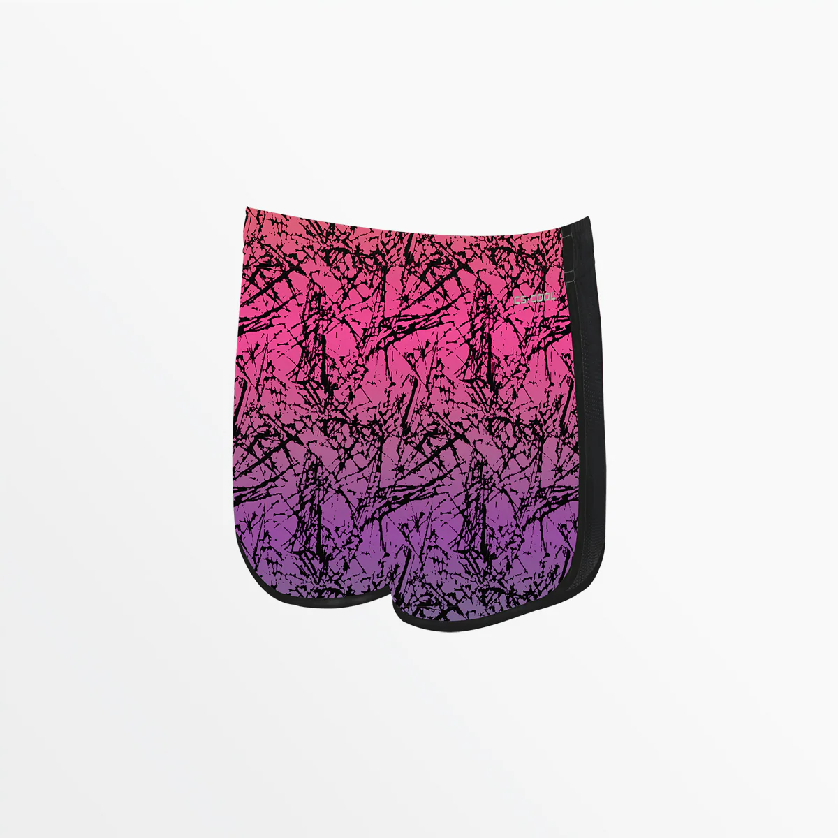 WOMEN'S DISTRESSED OMBRE 2-TONE RUNNING SHORTS - Image 2