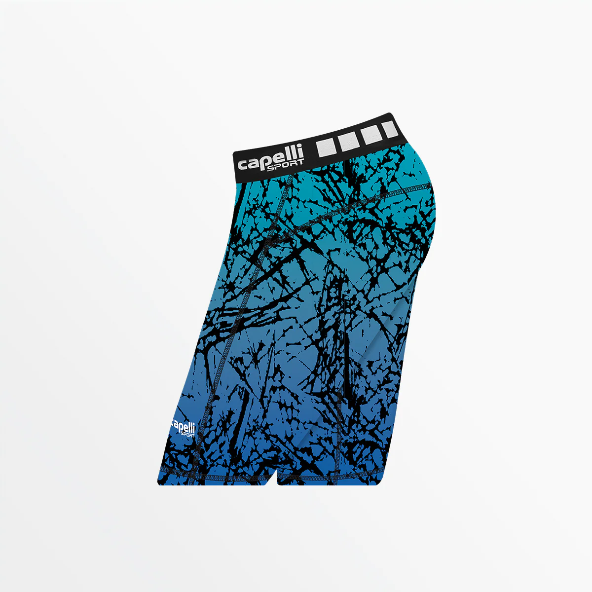 WOMEN'S DISTRESSED OMBRE BIKER SHORTS - Image 3