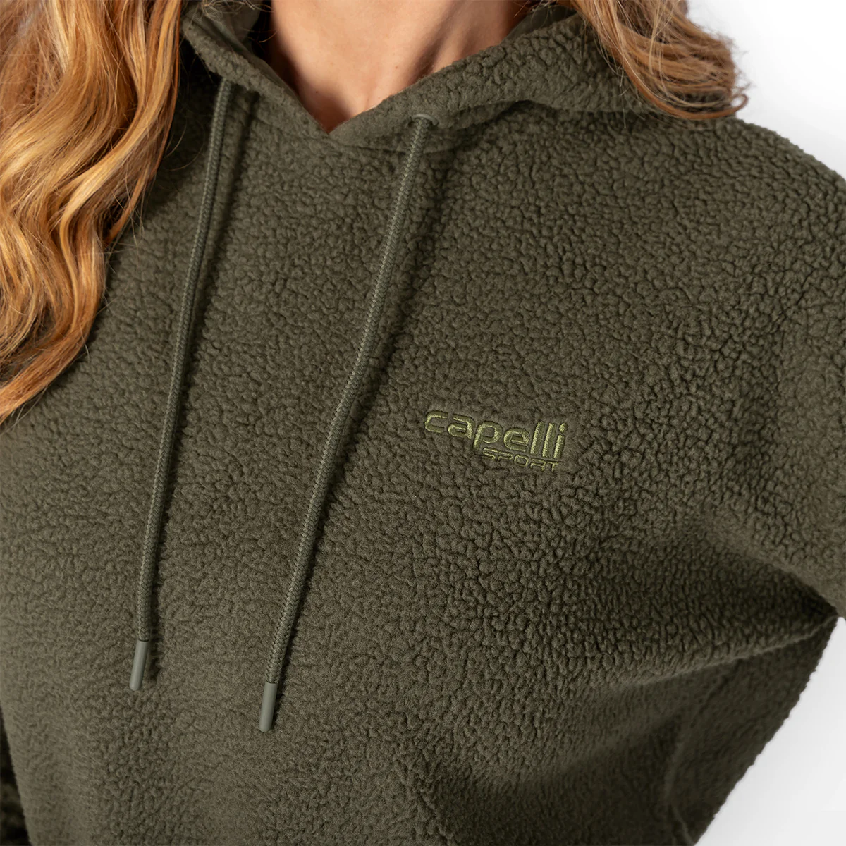 WOMEN'S SHERPA CROPPED PULLOVER HOODIE - Image 6