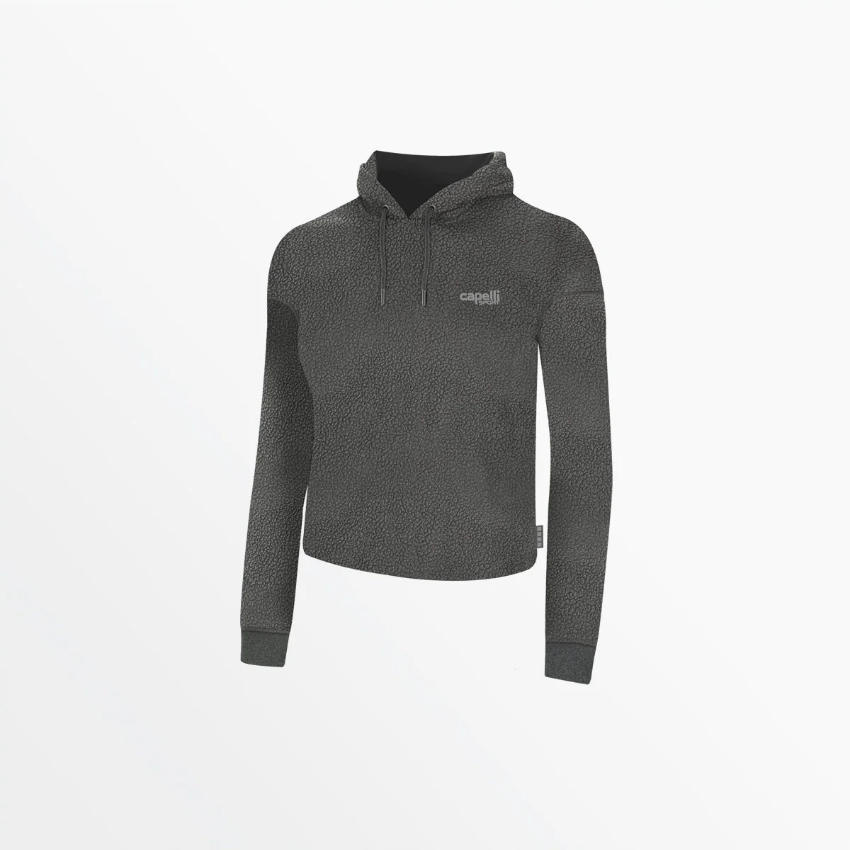 WOMEN'S SHERPA CROPPED PULLOVER HOODIE - Image 10