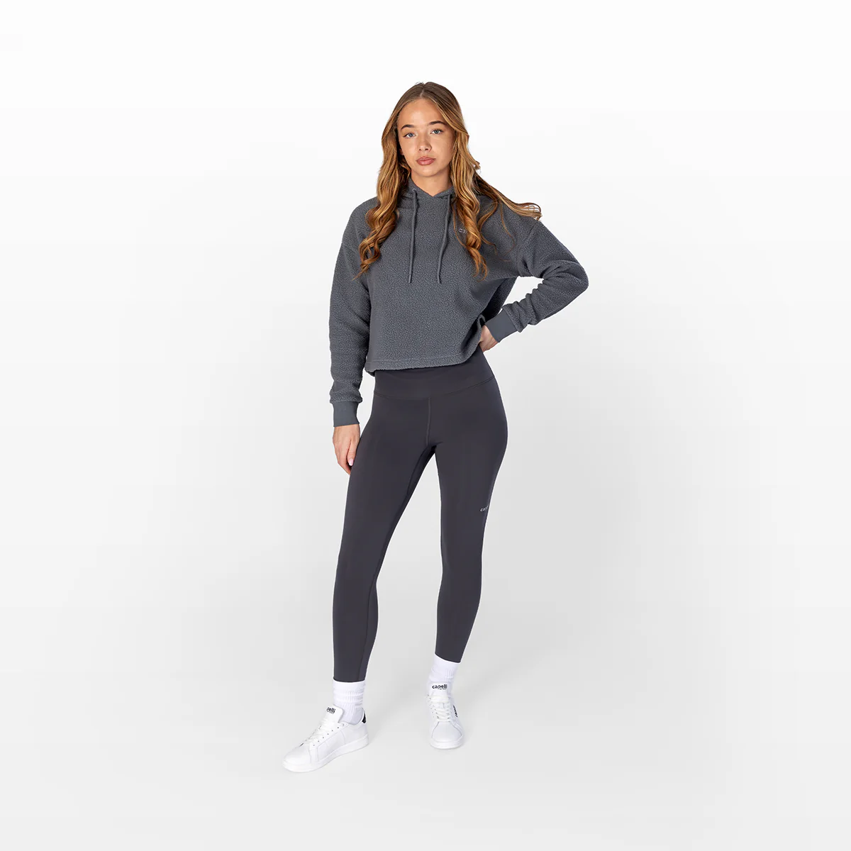 WOMEN'S SHERPA CROPPED PULLOVER HOODIE - Image 5
