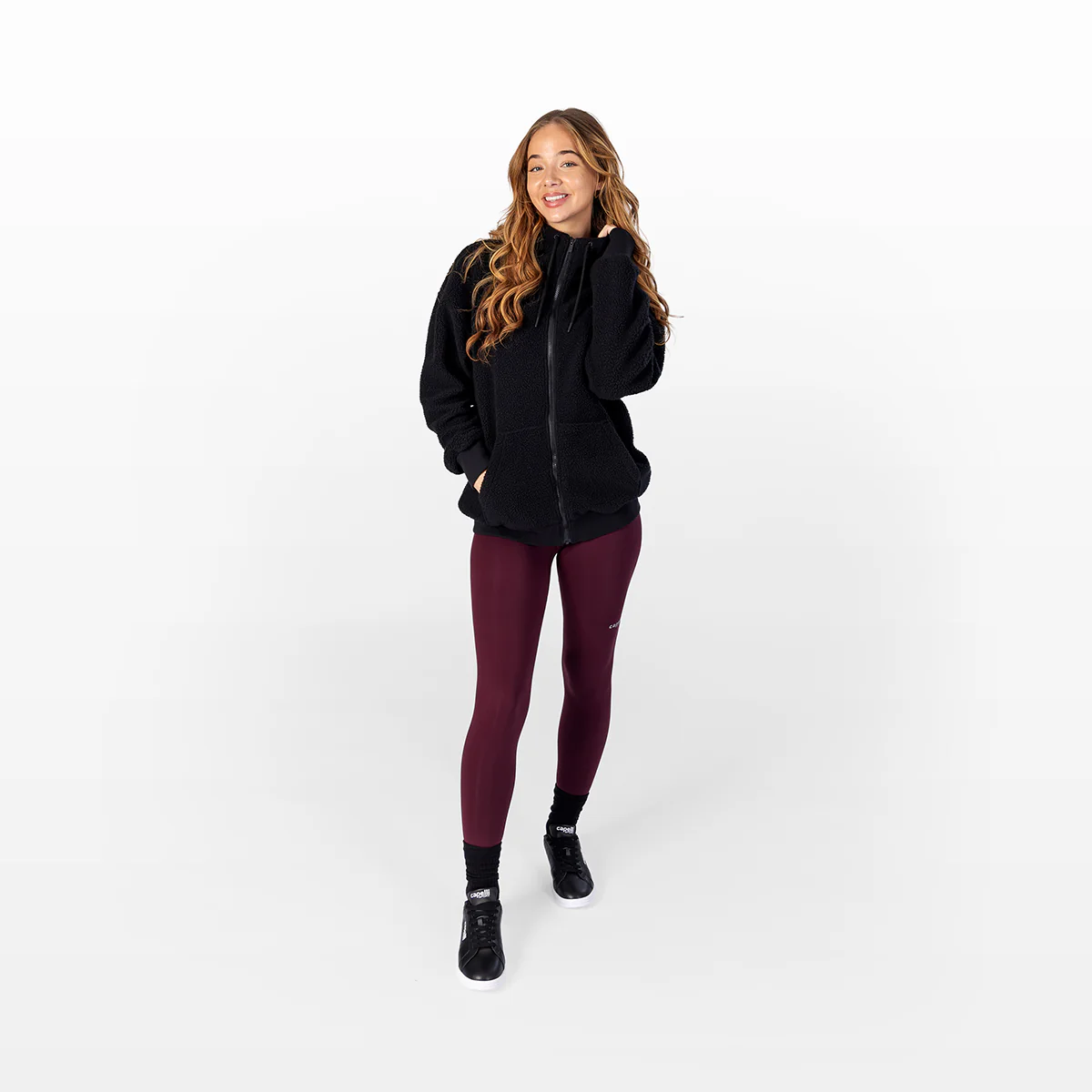 WOMEN'S SHERPA ZIP UP HOODIE - Image 6