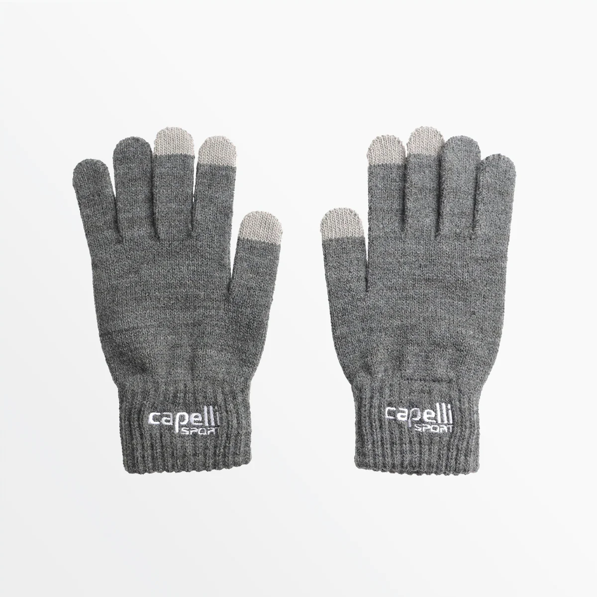 YOUTH BRANDED KNIT GLOVE WITH 3 FINGER TOUCH