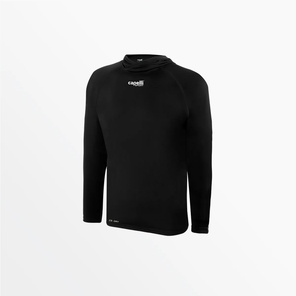 YOUTH CLUB LONG SLEEVE POLY HOODED TEE