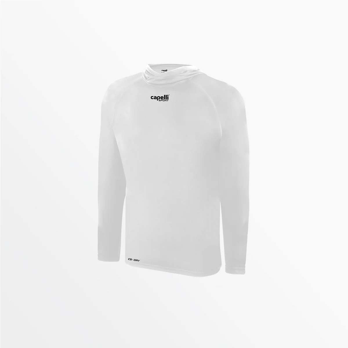 YOUTH CLUB LONG SLEEVE POLY HOODED TEE