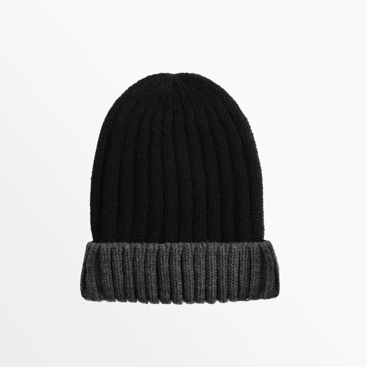 YOUTH RIB TWO-TONE CUFF BEANIE - Image 2