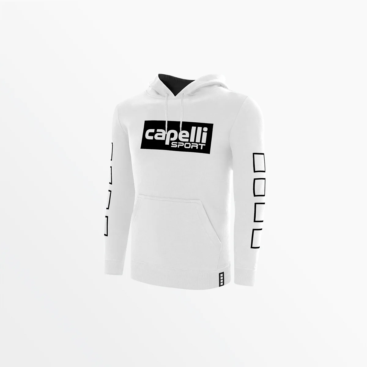 YOUTH FLEECE HOODIE WITH LOGO AND 4 CUBE SLEEVES